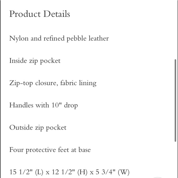 NWT Coach court tote with ruching - Picture 4 of 4